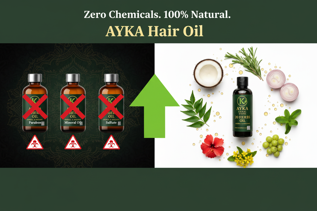 Chemical Free Hair Oil Pakistan — Apne Baalon Ko Chemicals Se Bachao | AYKA