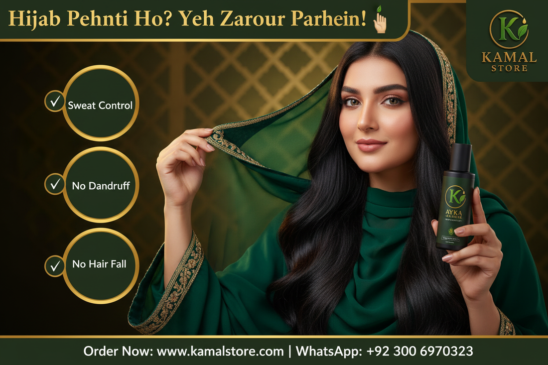 Hijab Hair Care Routine in Pakistan — Sweat, Dandruff Aur Hair Fall Se Kaise Bachein | AYKA 2026