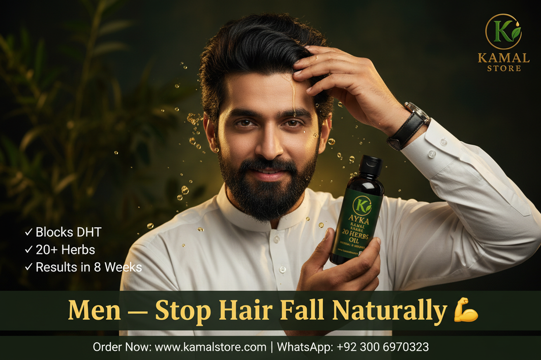 Hair Growth Oil for Men in Pakistan — Mardon Mein Baal Girna Kaise Rokein | AYKA 2026