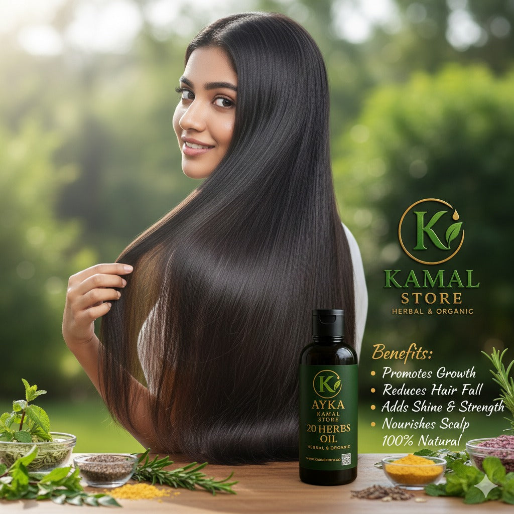 Ayka 120ML Premium Organic Hair Growth Oil for Intensive Hair Fall Control and Regrowth - Kamal Store