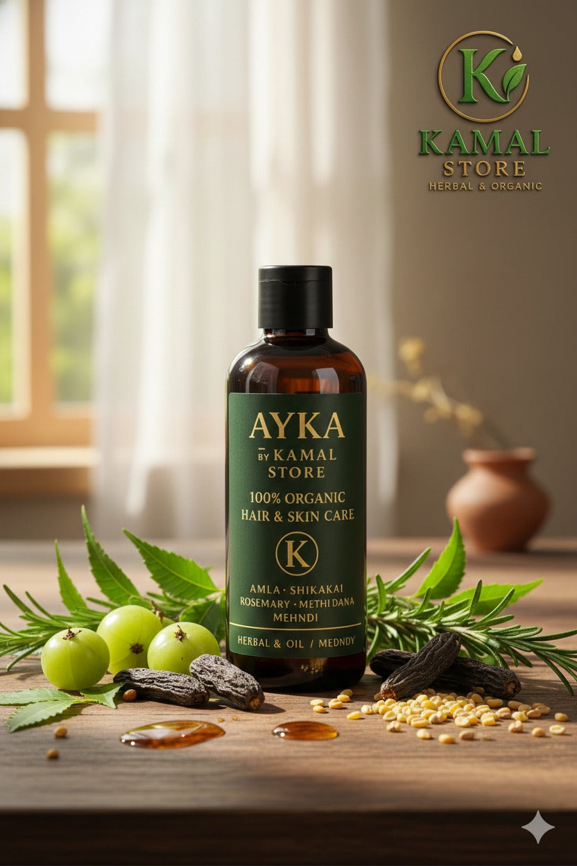 Ayka hiar growth by kamal store 100% Organinc 20+ herbs use in hair growth oil chemical free oil