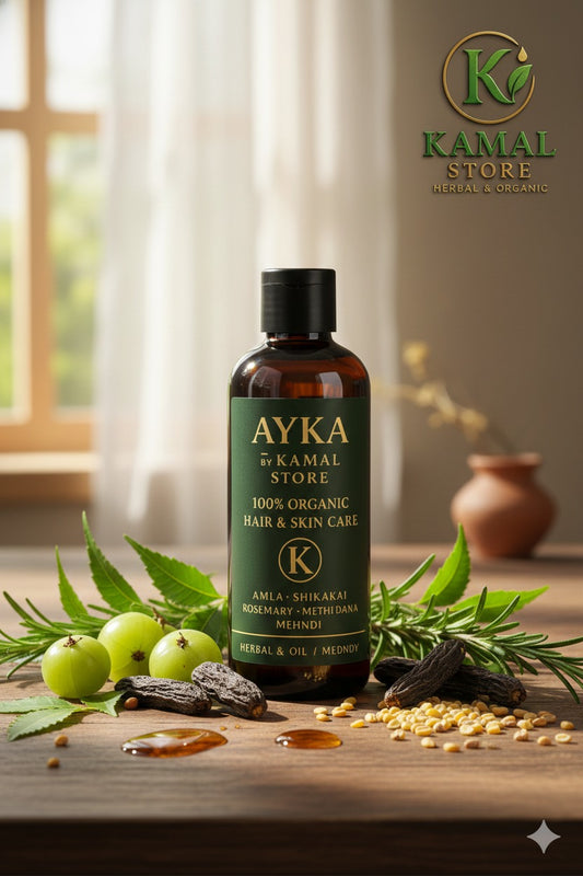 Ayka hiar growth by kamal store 100% Organinc 20+ herbs use in hair growth oil chemical free oil