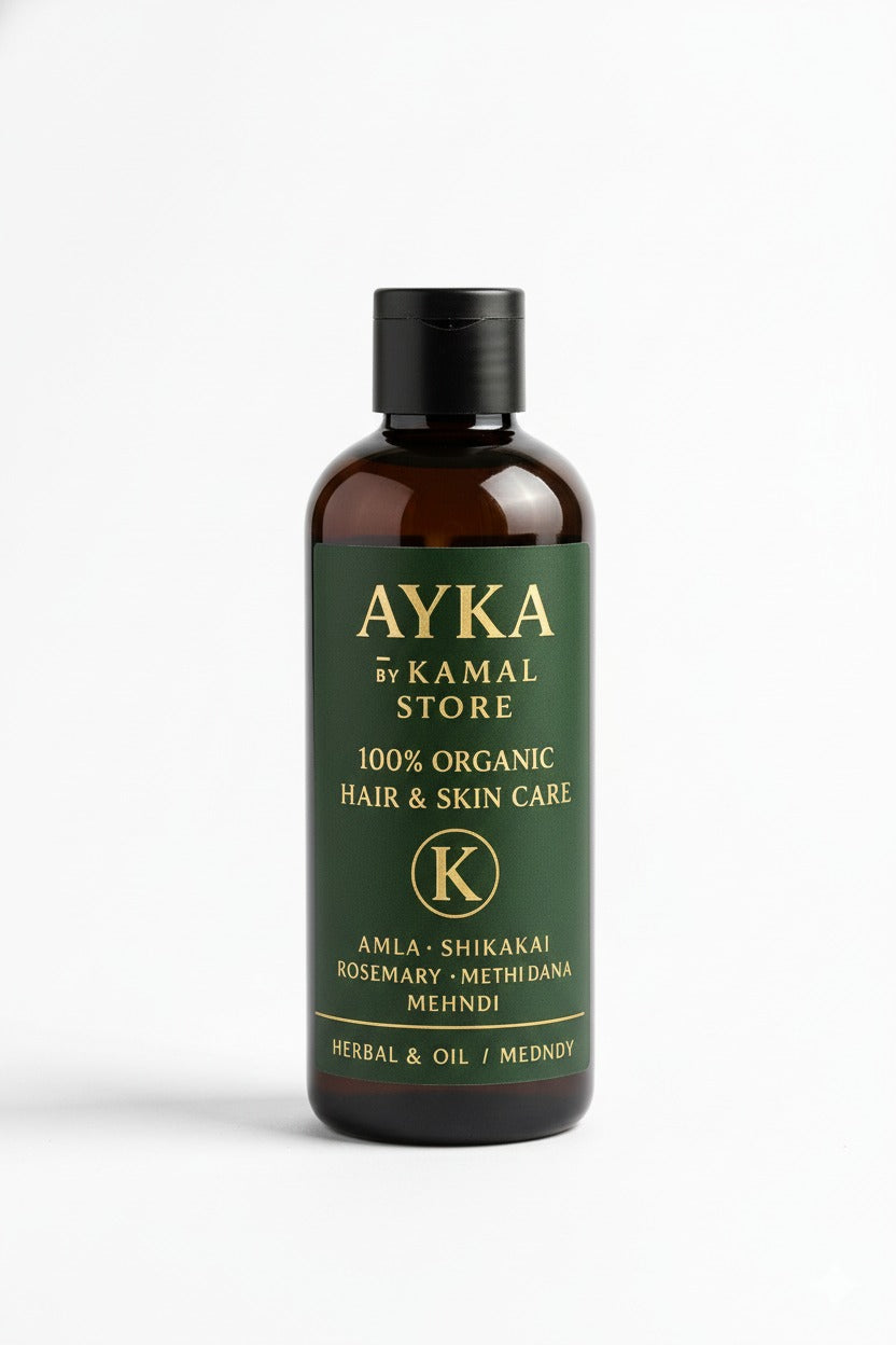 Ayka 120ML Premium Organic Hair Growth Oil for Intensive Hair Fall Control and Regrowth - Kamal Store
