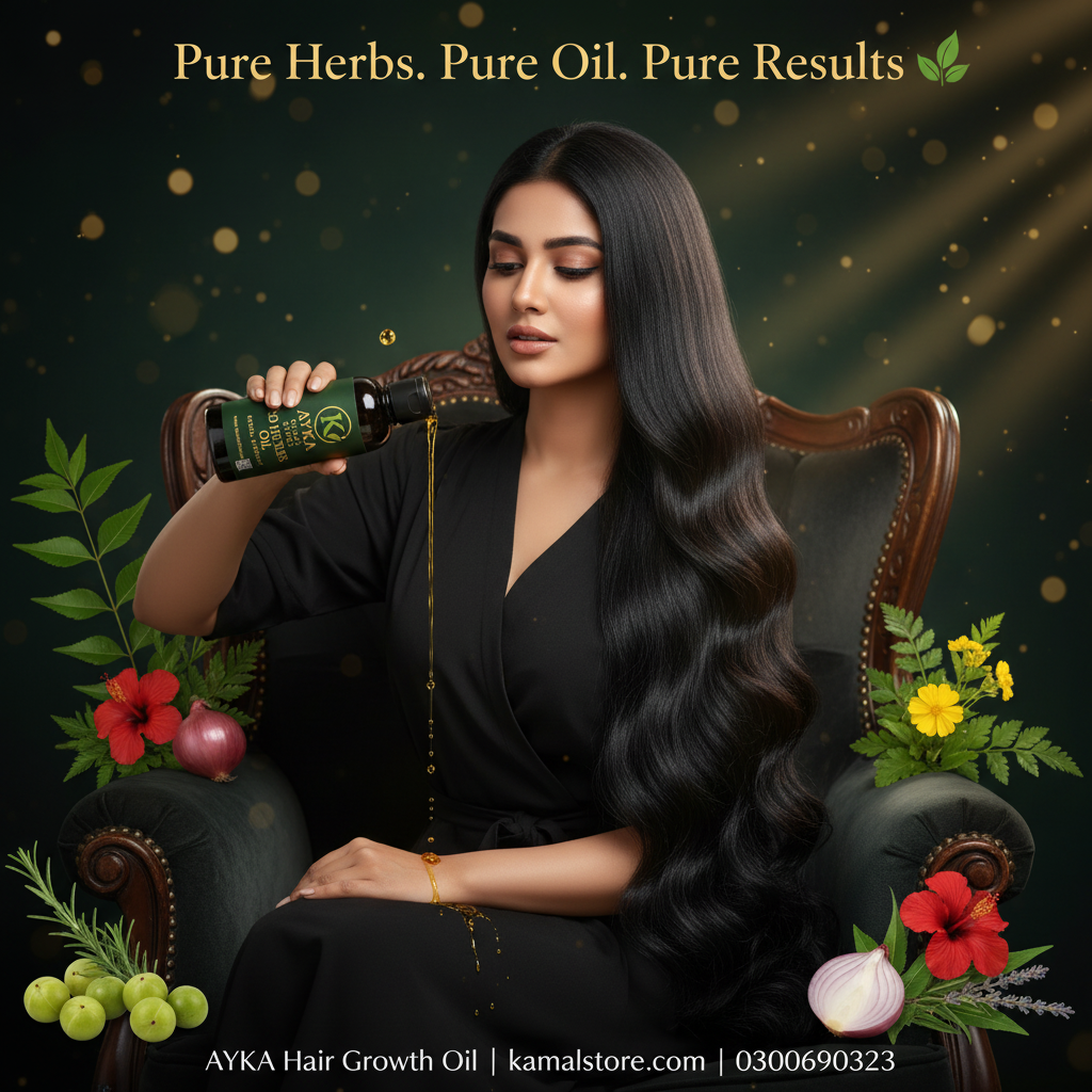 AYKA Hair Growth Oil 200ML – 20+ Herbs | Stops Hair Fall & Grows New Hair